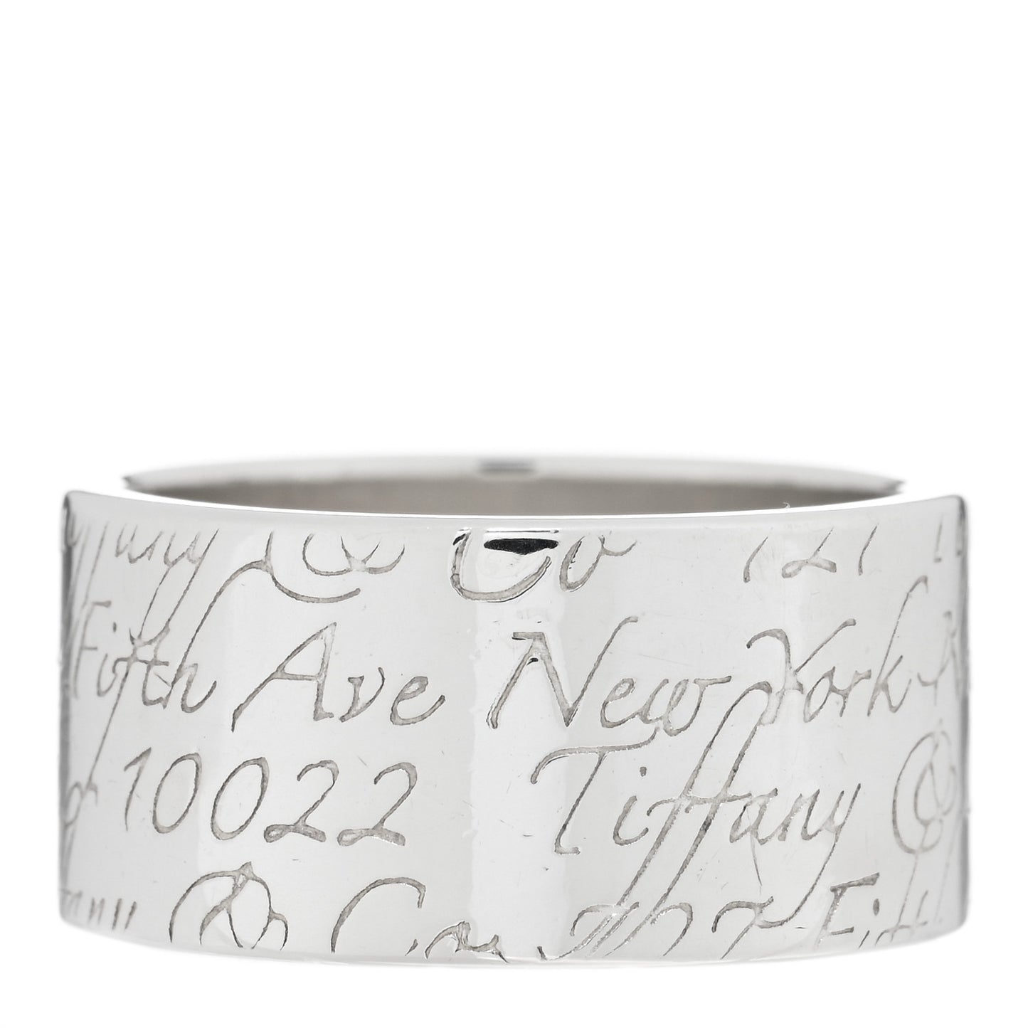 Sterling Silver 10mm Notes Wide Ring 54 7