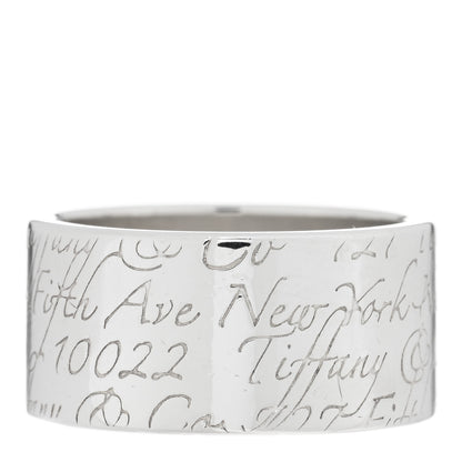Tiffany Sterling Silver 10mm Notes Wide Ring 54 7 3 of 4