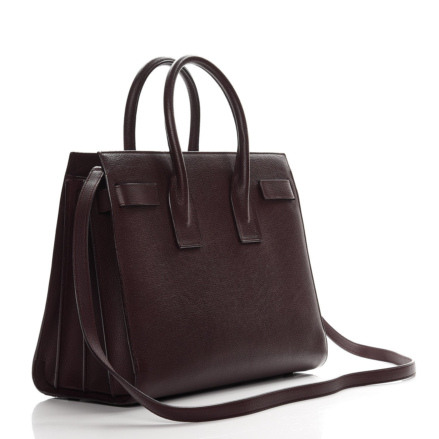 Saint Laurent Grained Calfskin Small Classic Sac De Jour Bordeaux 4 of 11