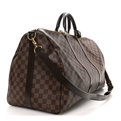 Louis Vuitton Damier Ebene Keepall Bandouliere 55 3 of 12
