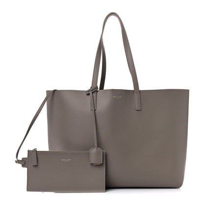Saint Laurent Calfskin Large Shopping Tote Dark Beige 1 of 16