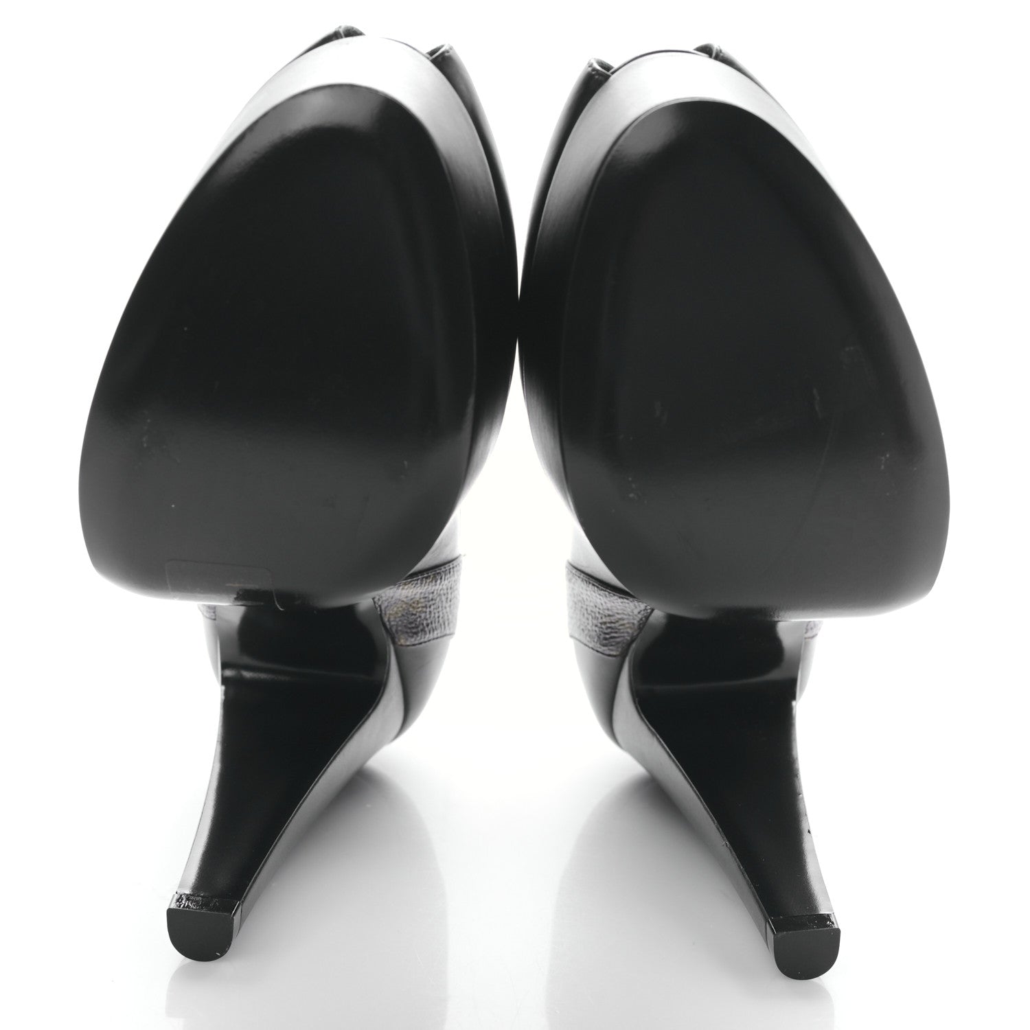 Louis Vuitton Calfskin Monogram Afterglow Platform Pumps 39 Black 5 of 7