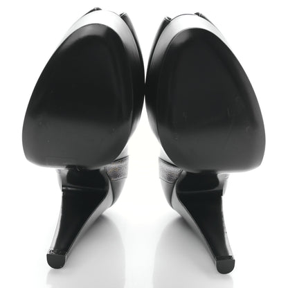 Louis Vuitton Calfskin Monogram Afterglow Platform Pumps 39 Black 5 of 7