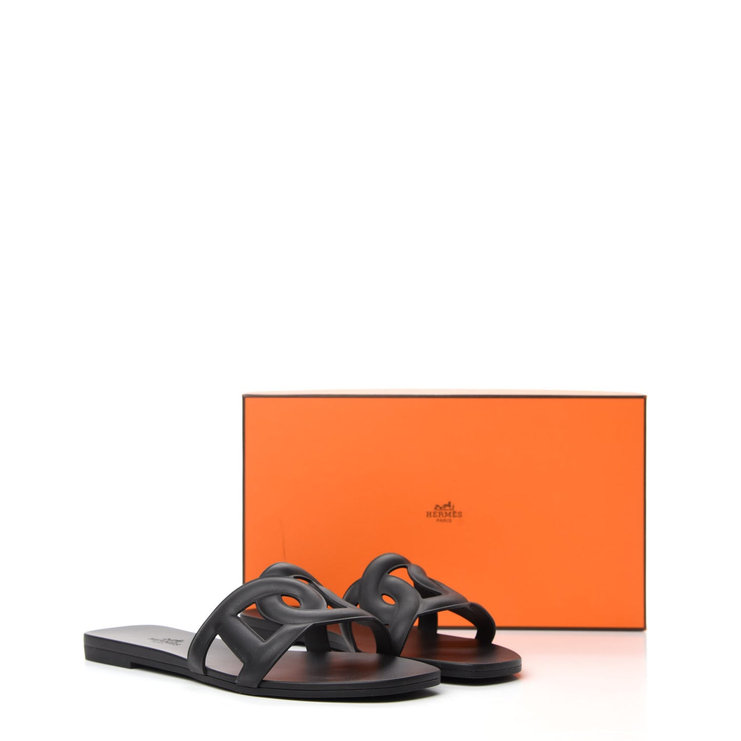 Rubber Aloha Sandals 38 Black