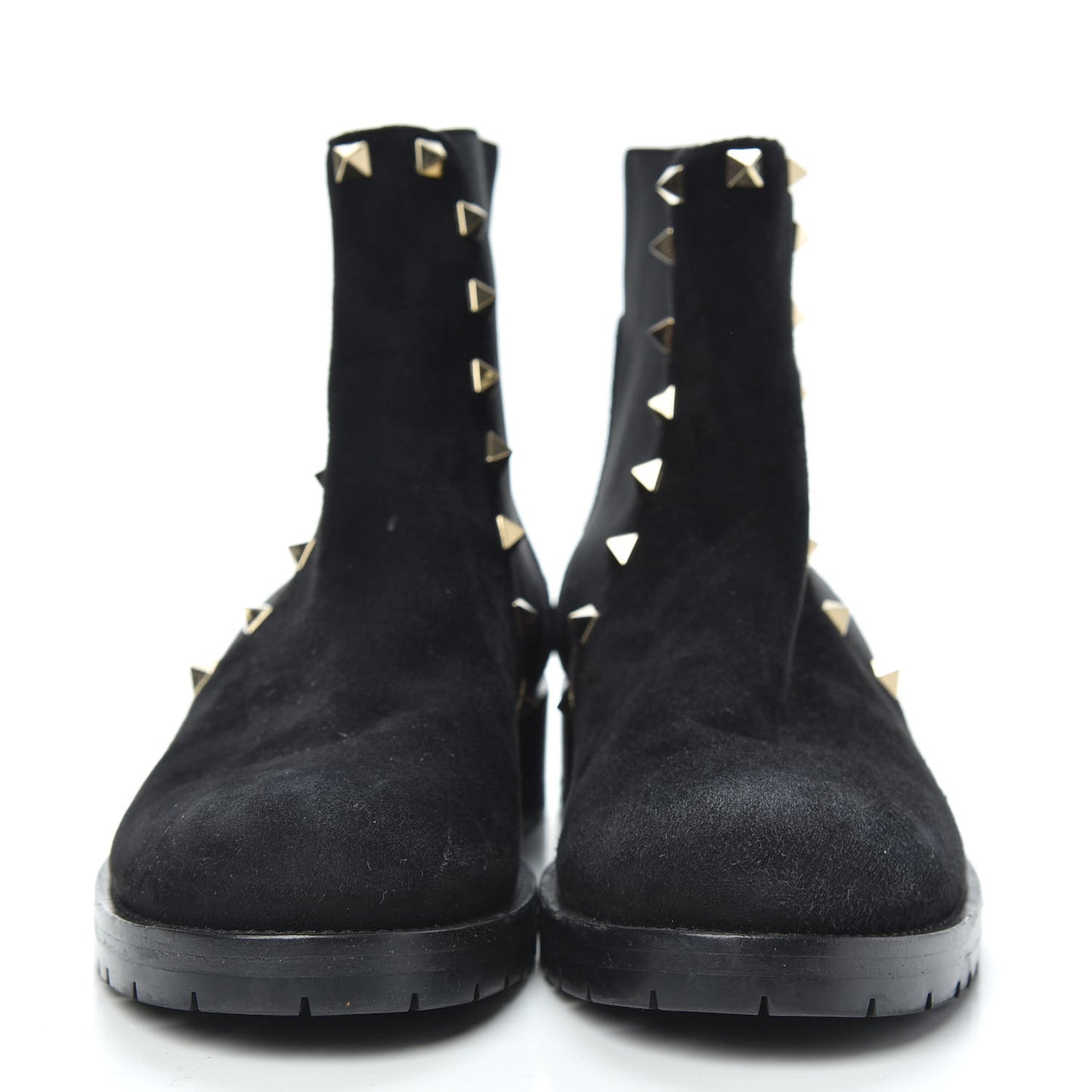 Suede Womens Rockstud Beatle Chelsea 20mm Ankle Boots 38 Black