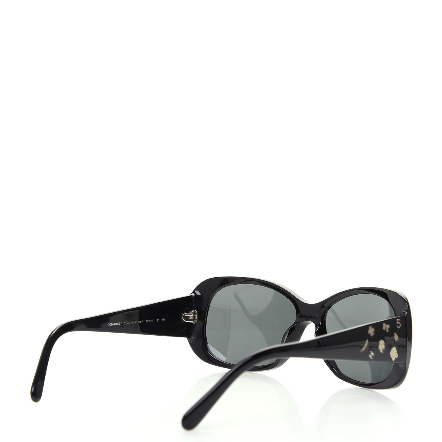 Chanel Acetate Charms Sunglasses 5123 Black 4 of 8