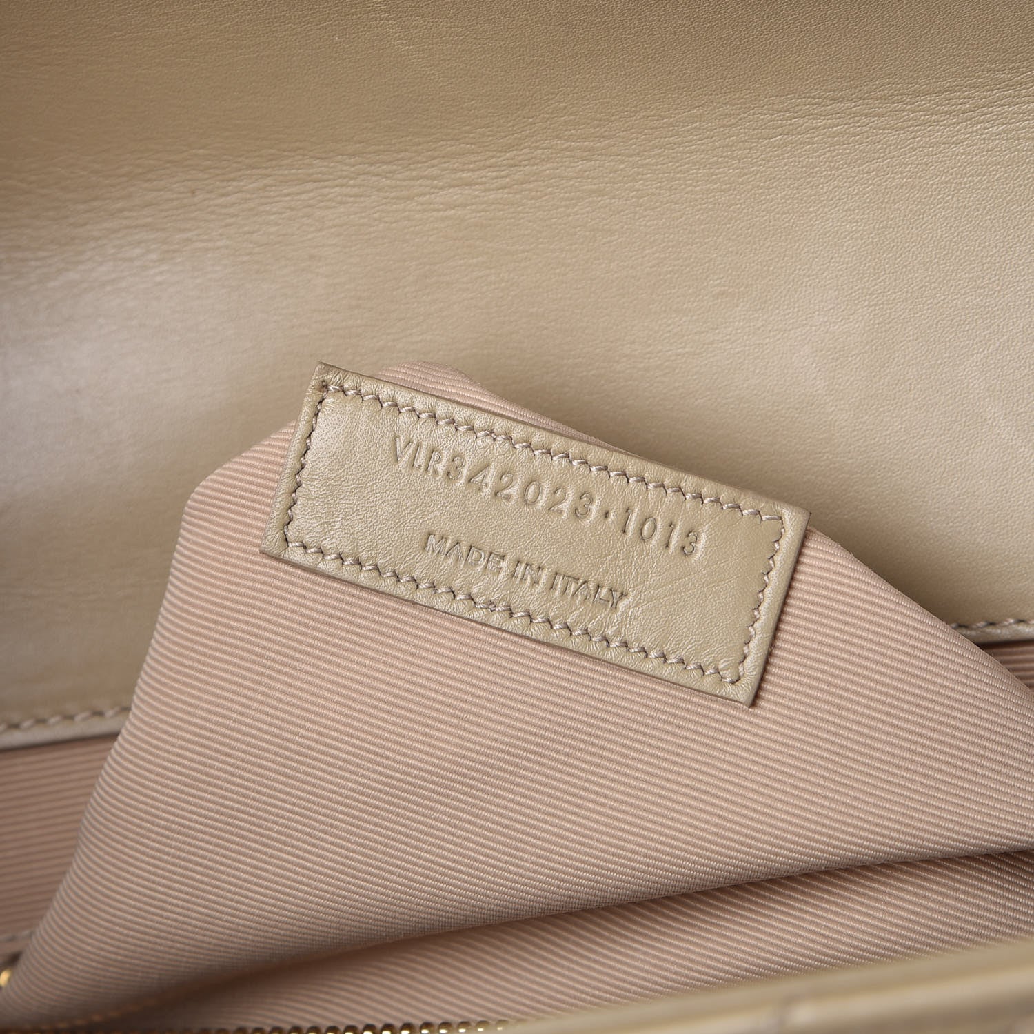 Saint Laurent Lambskin Matelasse Chevron Large Monogram Satchel Beige 8 of 14