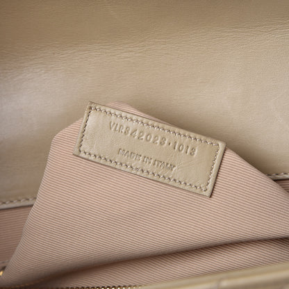 Saint Laurent Lambskin Matelasse Chevron Large Monogram Satchel Beige 8 of 14