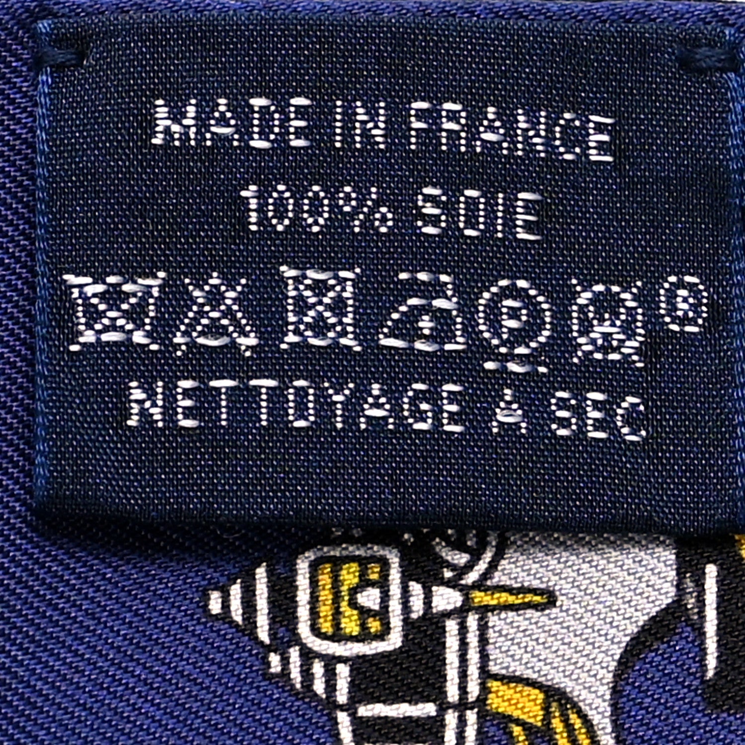 Hermes Silk Les Voitures Exquises Twilly Marine Gris Gold 4 of 4