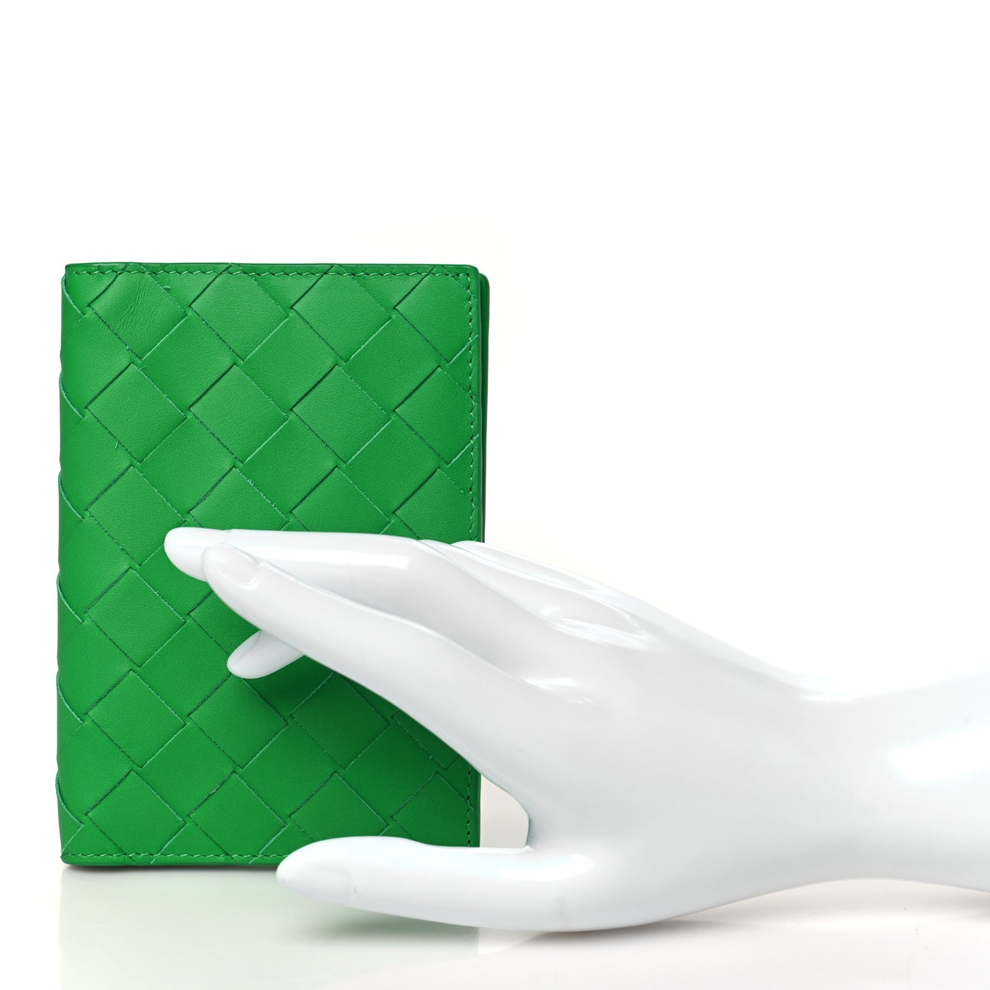 Nappa Intrecciato Bi-Fold Wallet Green