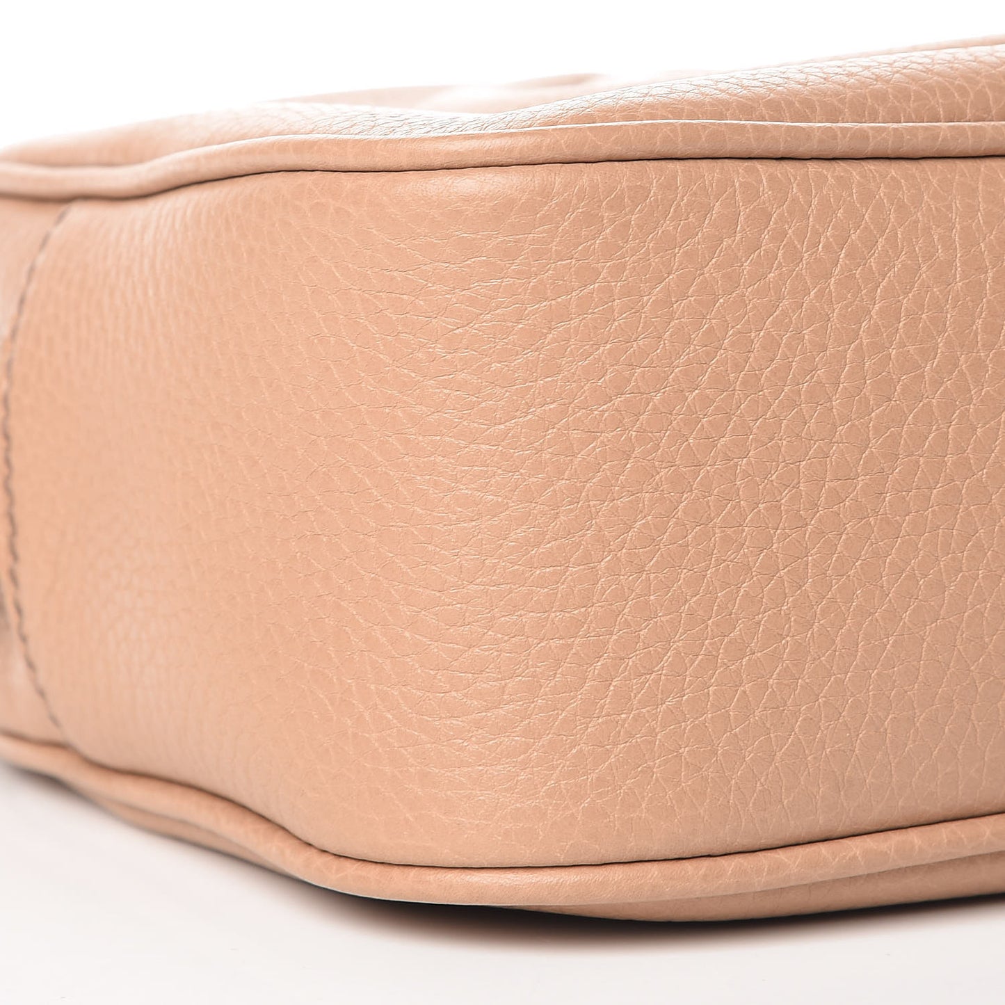 Pebbled Calfskin Small Soho Disco Bag Rose Beige
