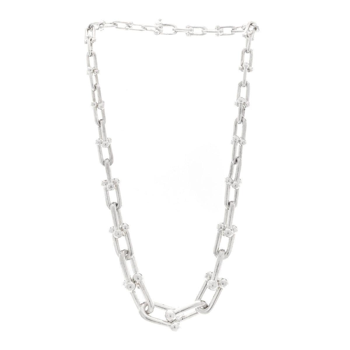 Tiffany Sterling Silver HardWear Graduated Link Necklace 3 of 4
