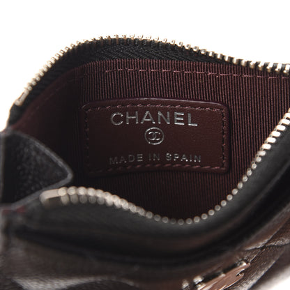 Chanel Caviar Quilted CC Zip Card Holder Black 6 of 8
