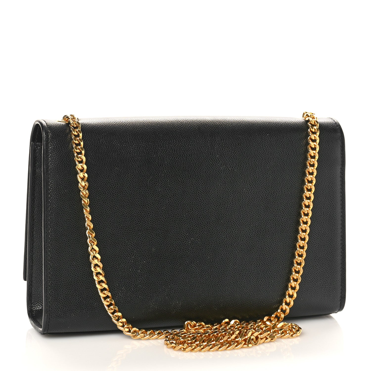 Saint Laurent Grain De Poudre Medium Classic Monogram Kate Satchel Black 3 of 8