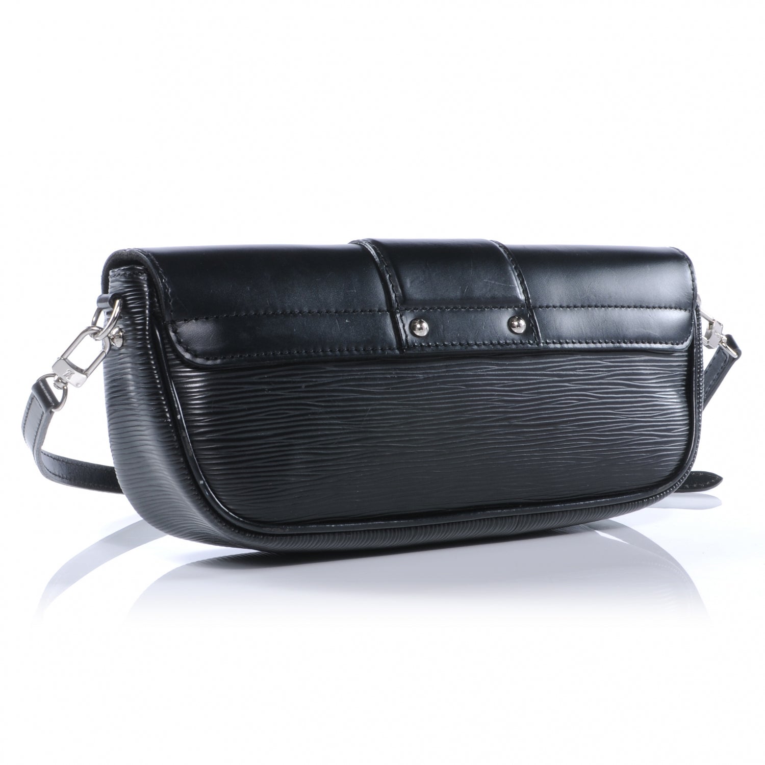 Louis Vuitton Epi Montaigne Clutch Black 3 of 7