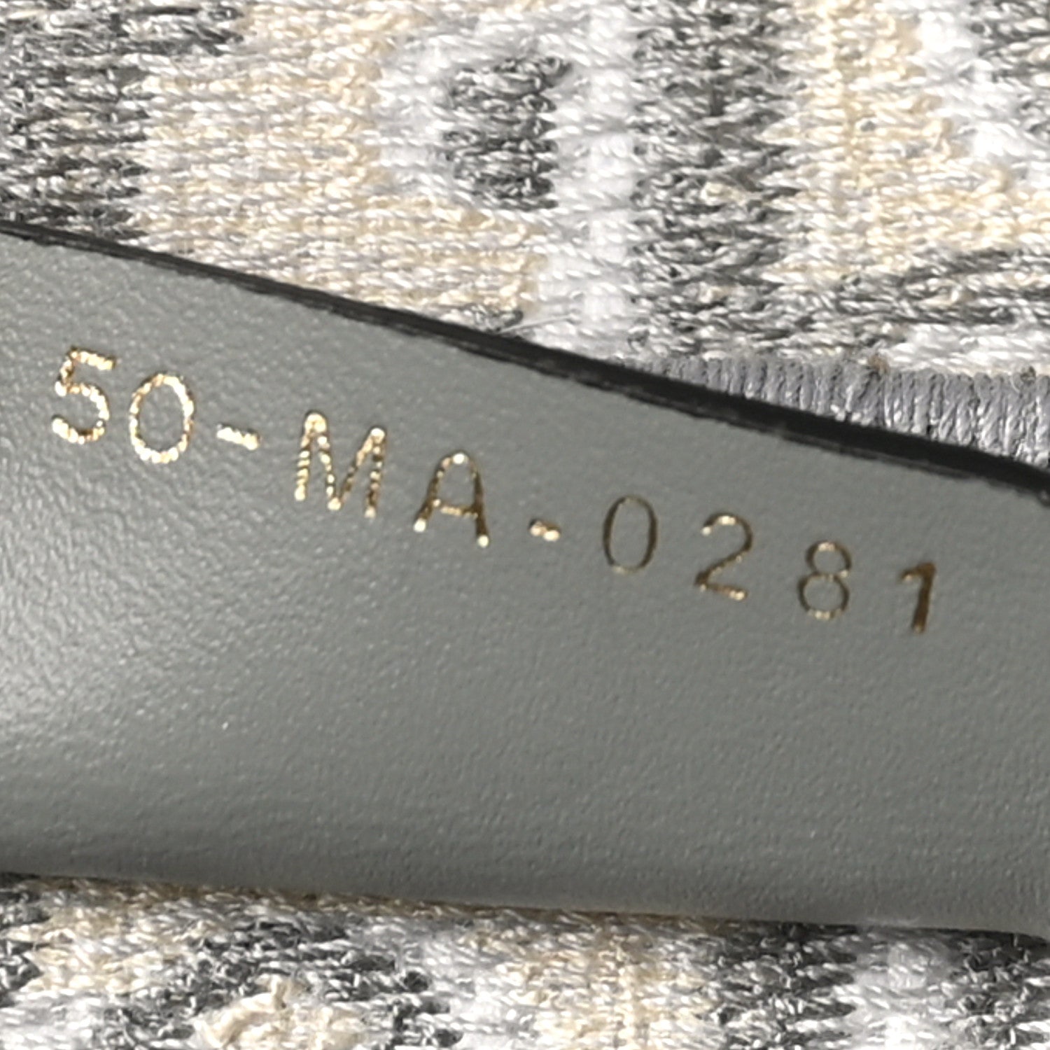 Christian Dior Oblique Embroidered Saddle Bag Gray 7 of 10