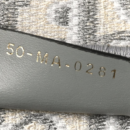 Christian Dior Oblique Embroidered Saddle Bag Gray 7 of 10