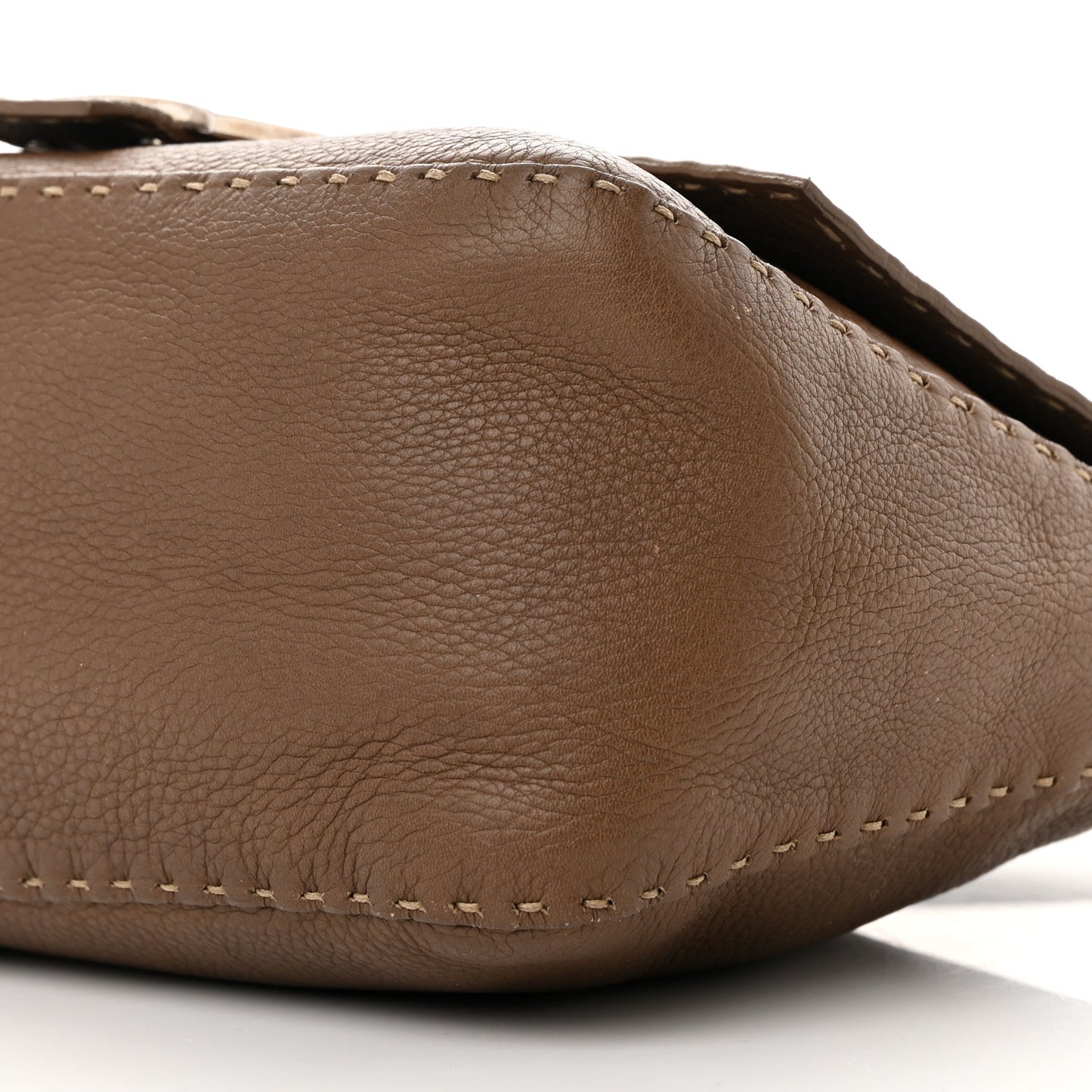 Calfskin Romano Selleria Mama Baguette Brown