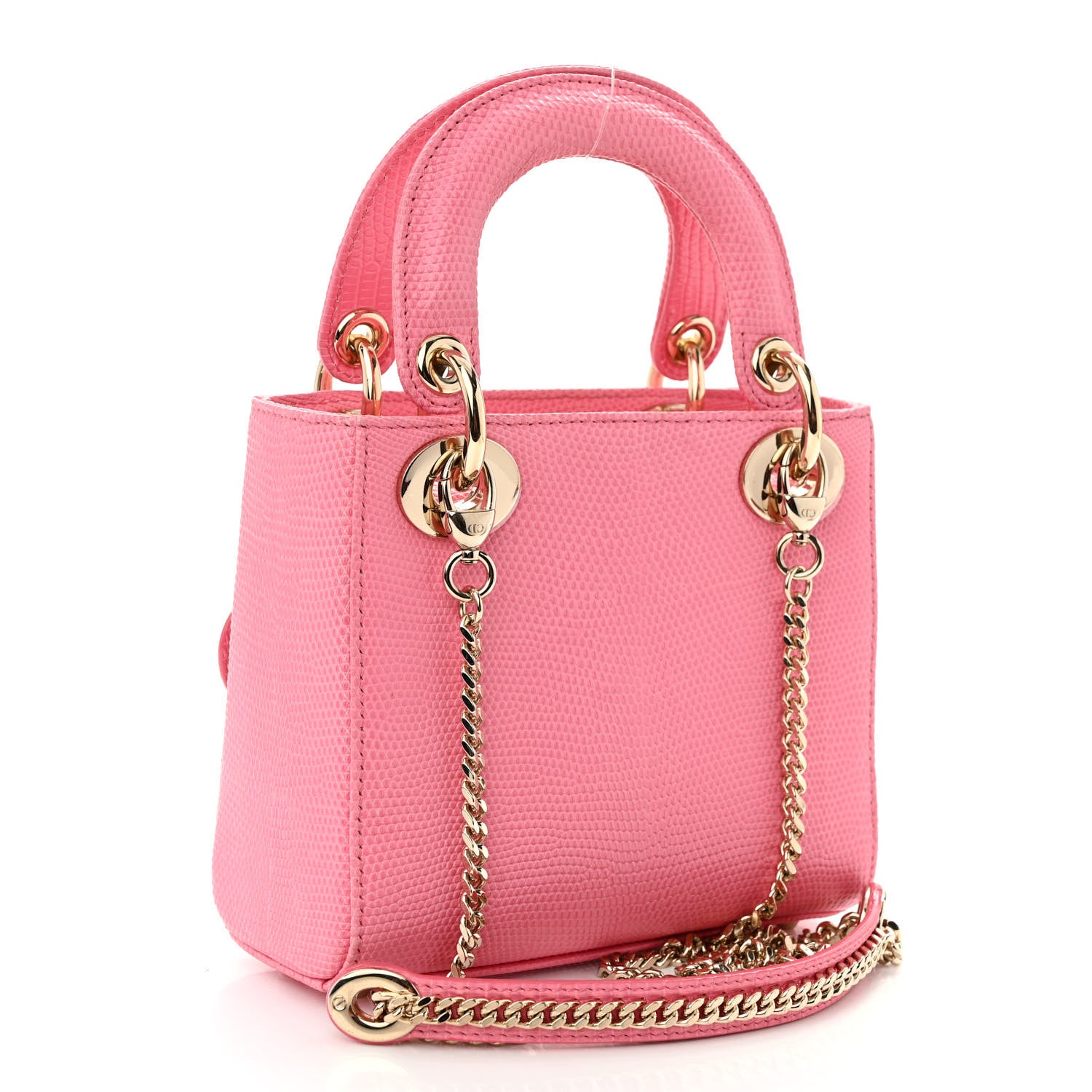 Christian Dior Lizard Mini Lady Dior Pink 3 of 11