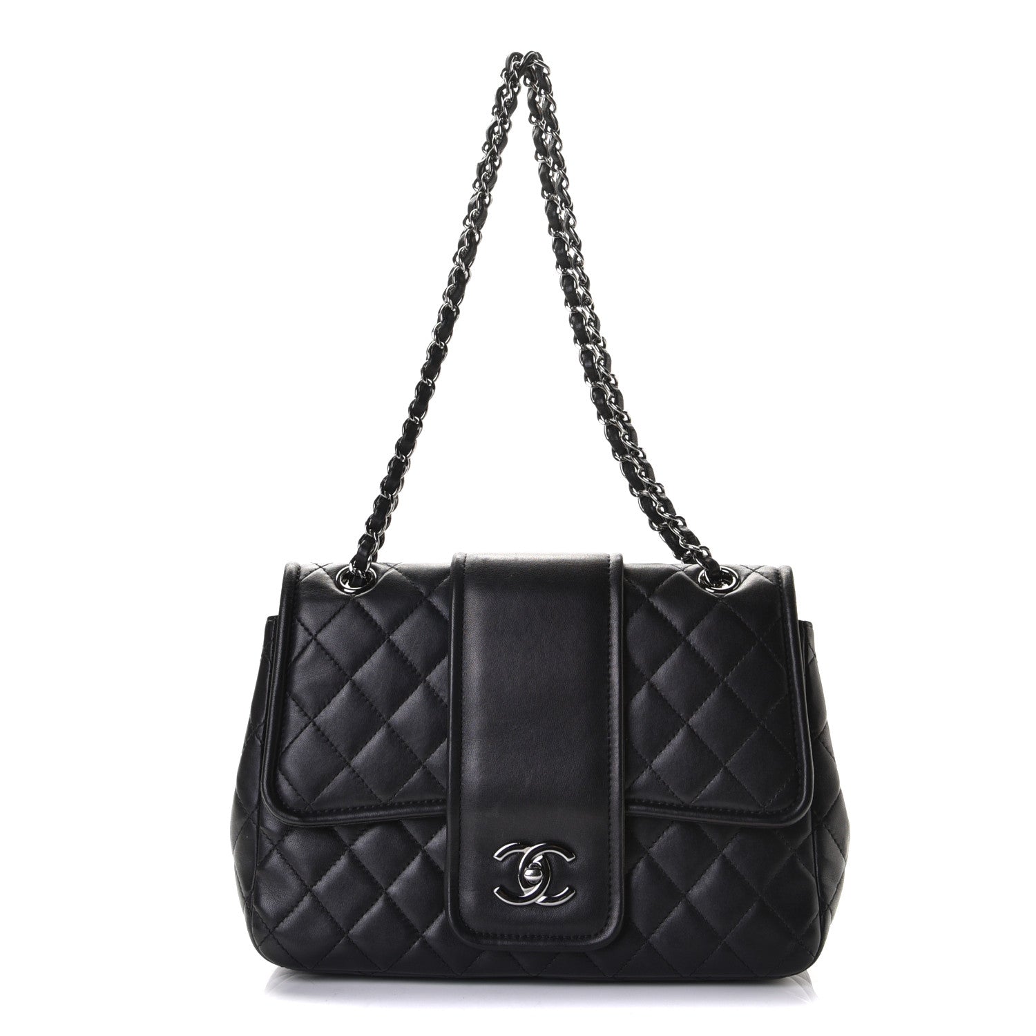 Chanel Lambskin Quilted Elementary Chic Flap Black 1 of 7