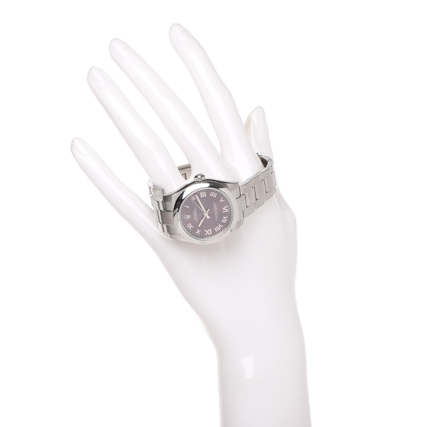 Rolex Stainless Steel 31mm Oyster Perpetual Watch Red Grape Roman 177200 2 of 7
