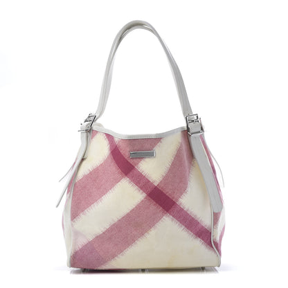 Burberry Canvas Ikat Check Tote Tea Rose 1 of 22