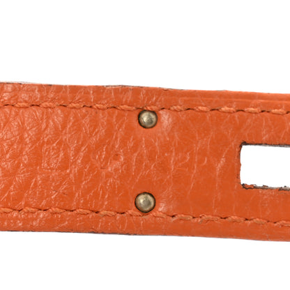 Hermes Taurillon Clemence Jypsiere 28 Orange 7 of 16