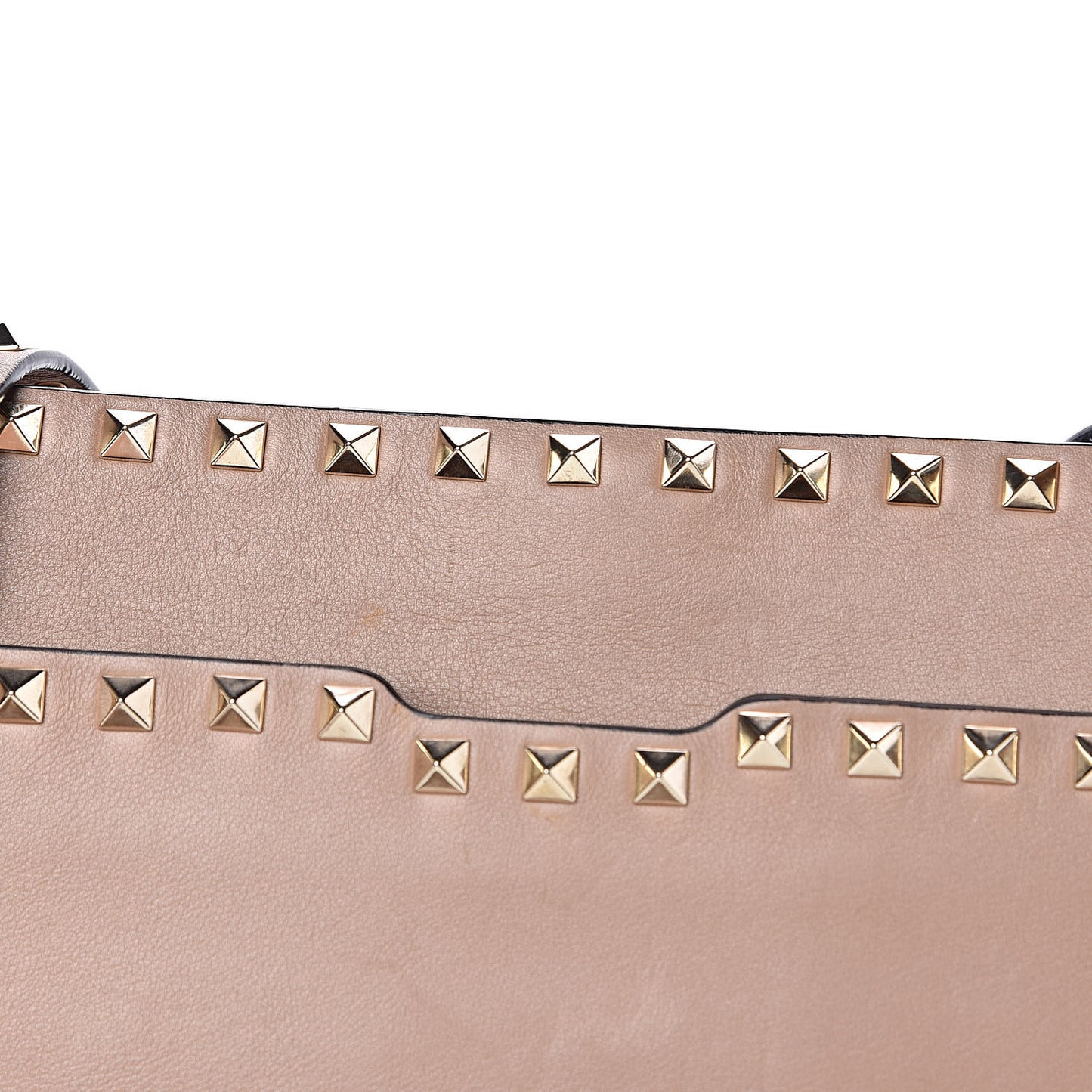 Vitello Rockstud Flip Lock Tote Alpaca