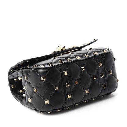 Valentino Garavani Nappa Micro Rockstud Spike Shoulder Bag Black 4 of 9