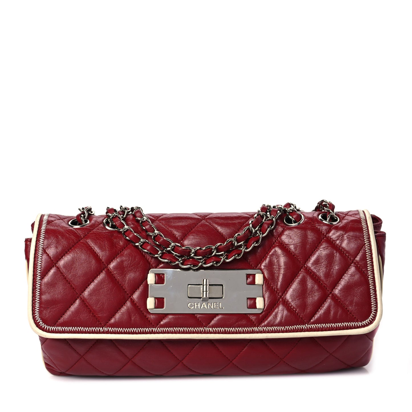 Lambskin East West Mademoiselle Flap Red
