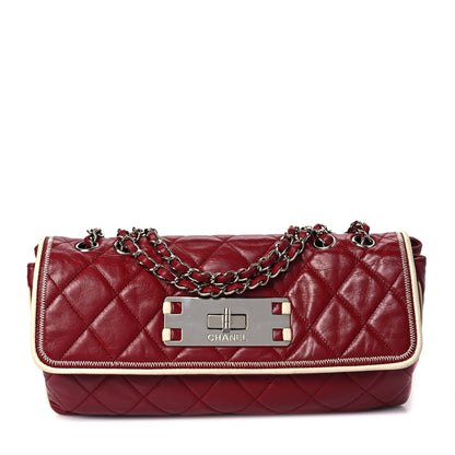 Chanel Lambskin East West Mademoiselle Flap Red 1 of 9