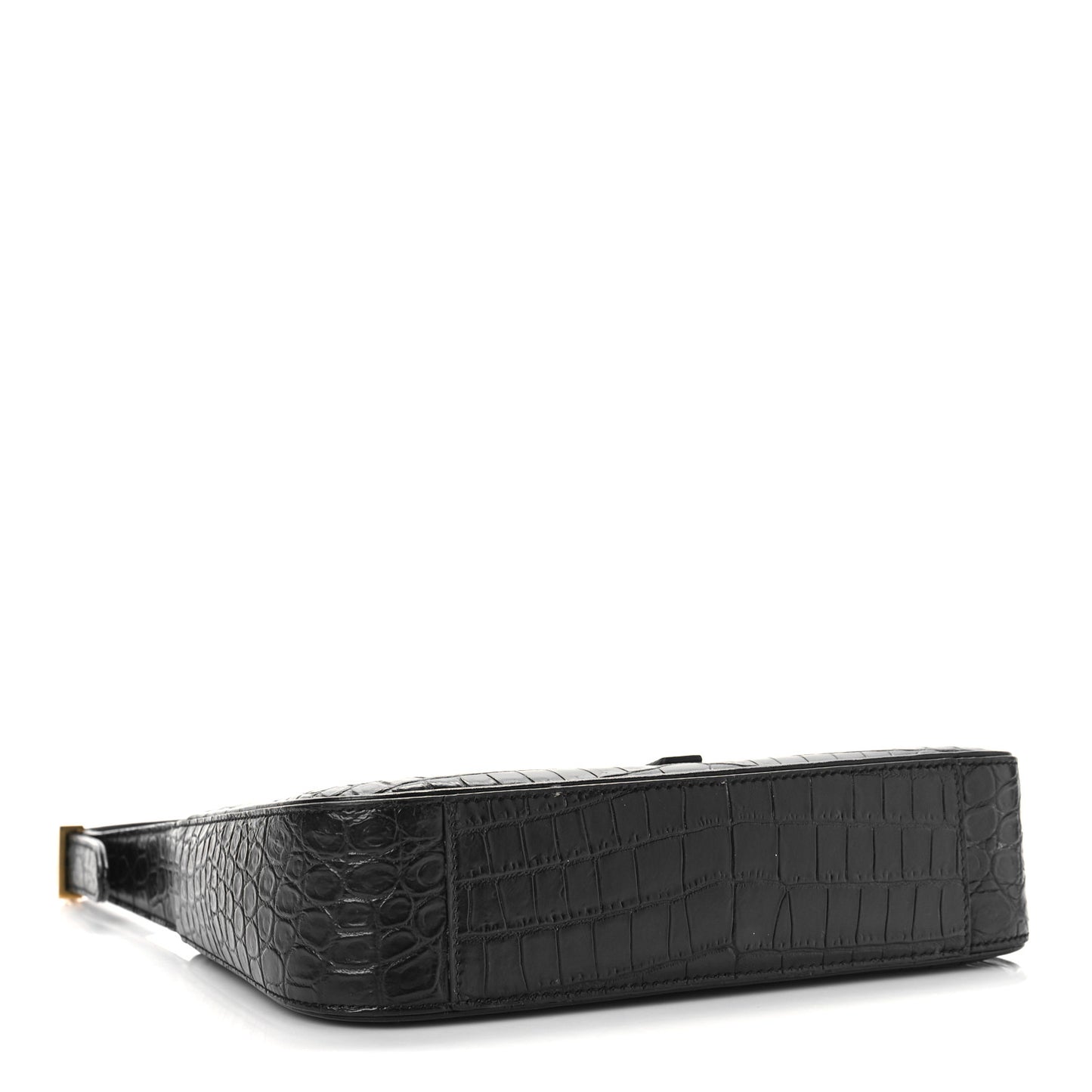 Calfskin Crocodile Embossed Le 5 A 7 Hobo Black