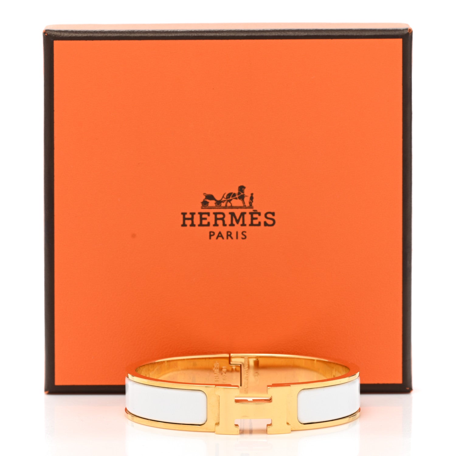 Hermes Enamel Narrow Clic Clac H Bracelet PM White 5 of 5