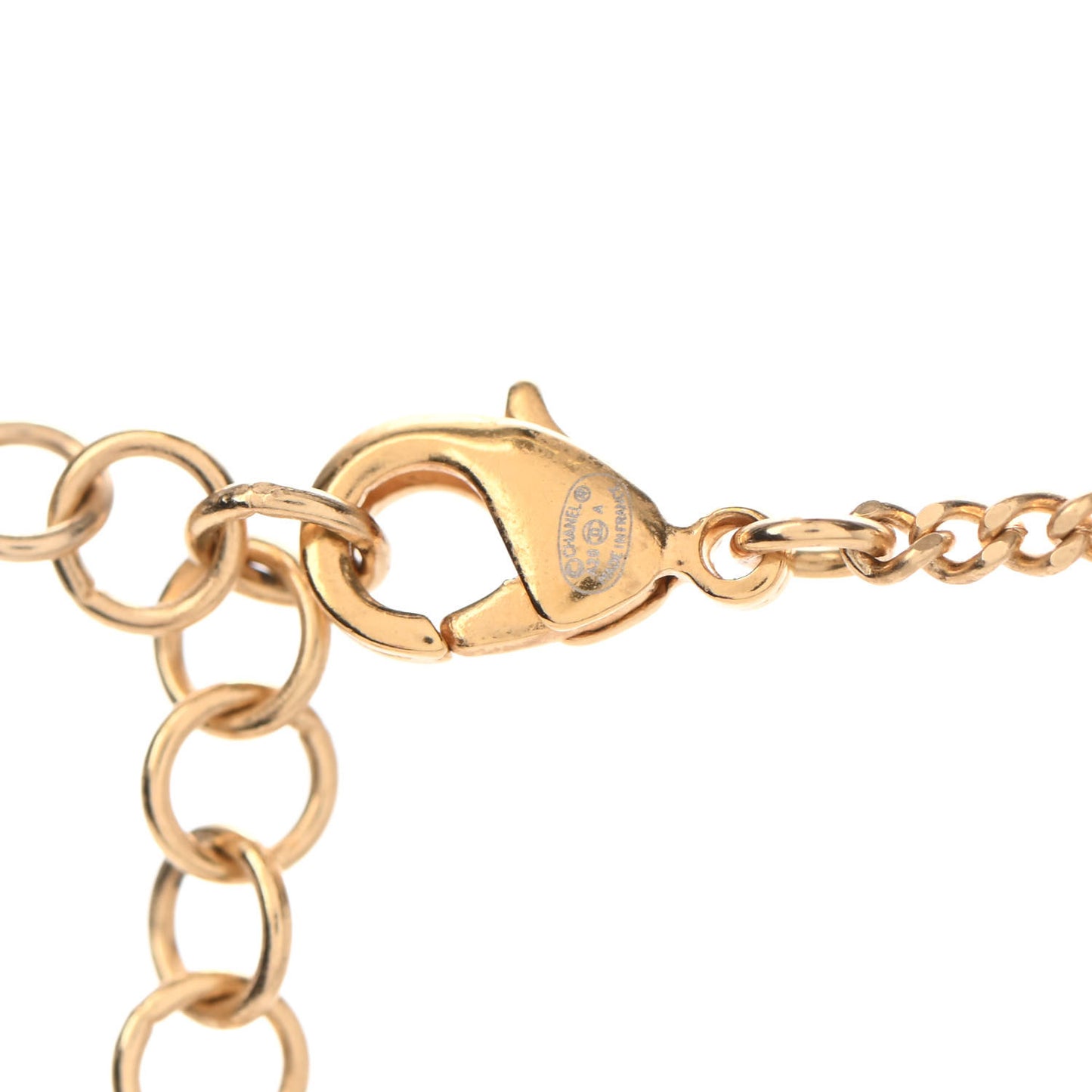 Crystal Pearl Perfume Bottle CC Necklace Gold