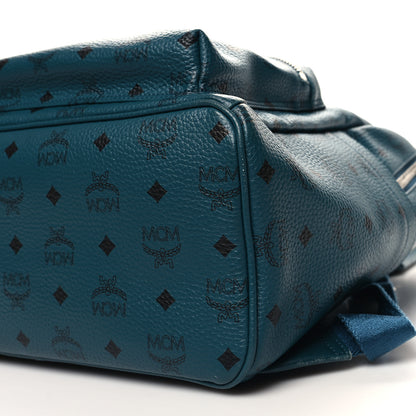MCM Visetos Large Side Studs Stark Backpack Teal 9 of 10