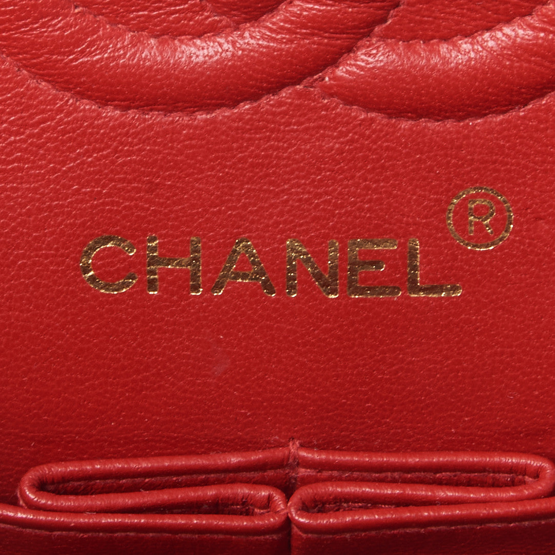 Chanel Lambskin Quilted Small Double Flap Red 9 of 10