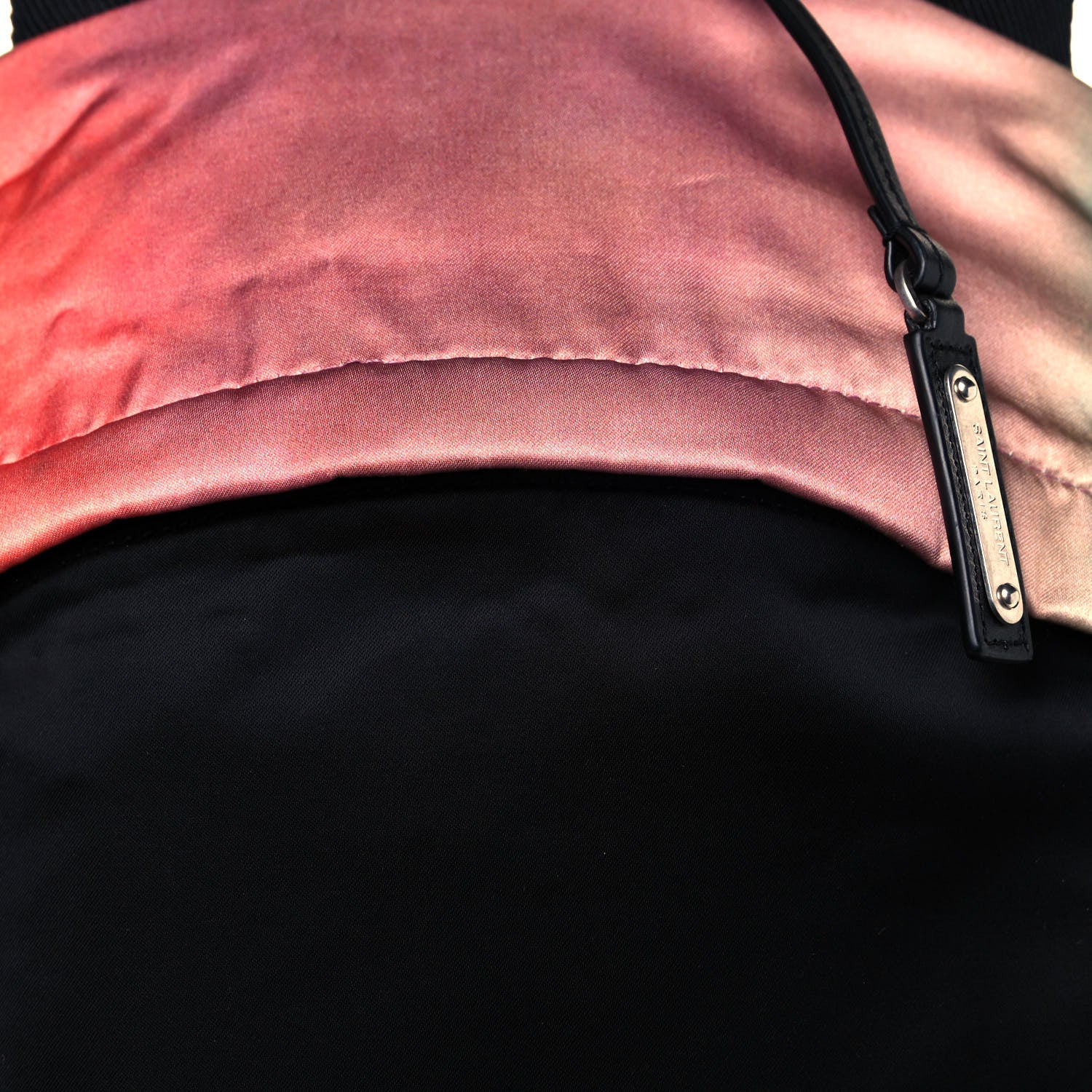 Saint Laurent Canvas Satin Degrade City Backpack Black Multicolor 7 of 9