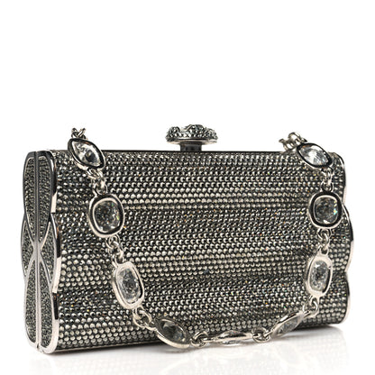 Judith Leiber Swarovski Crystal Minaudiere Clutch Silver 4 of 11