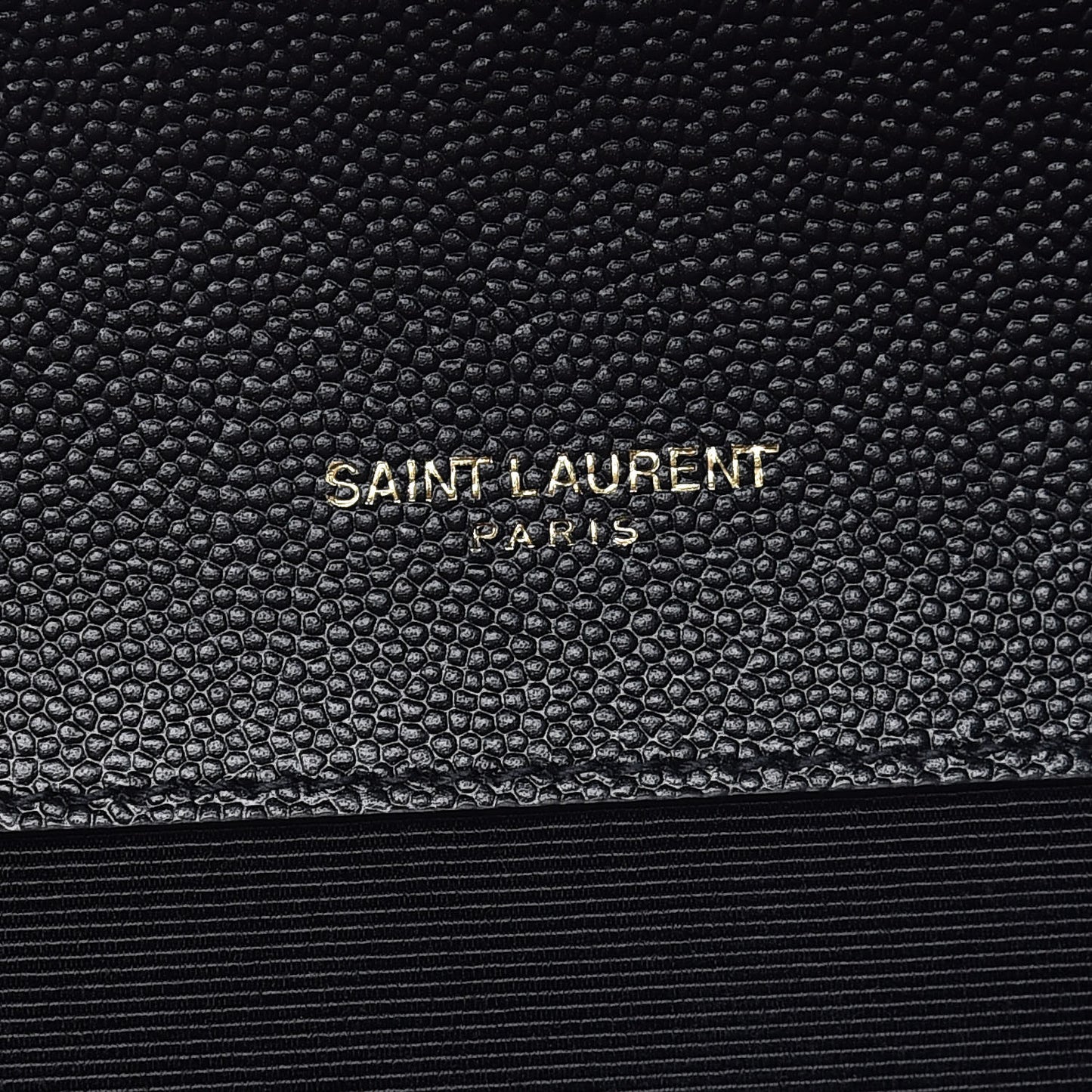 Grain De Poudre Textured Mixed Matelasse Large Triquilt Monogram Satchel Black