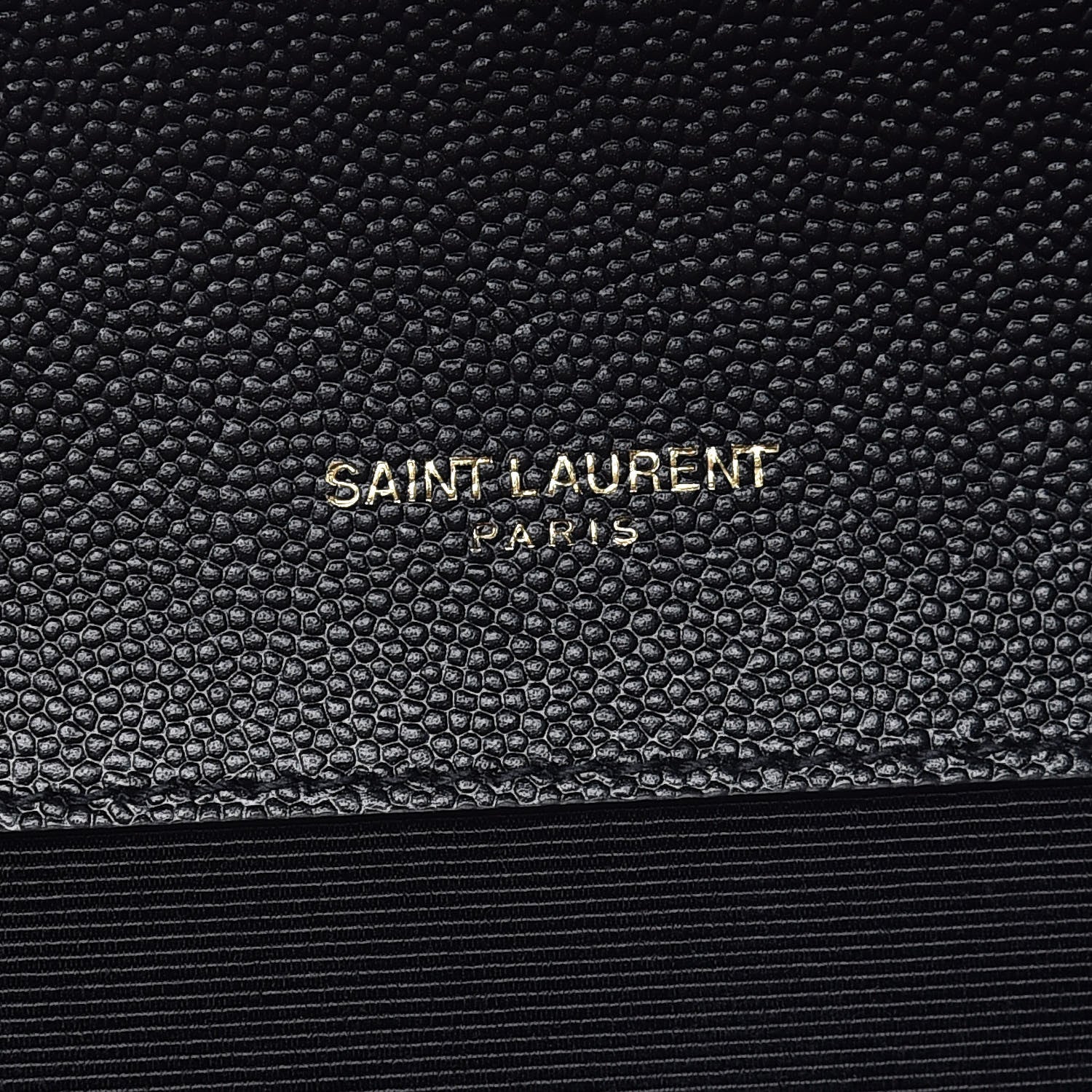 Saint Laurent Grain De Poudre Textured Mixed Matelasse Large Triquilt Monogram Satchel Black 8 of 10
