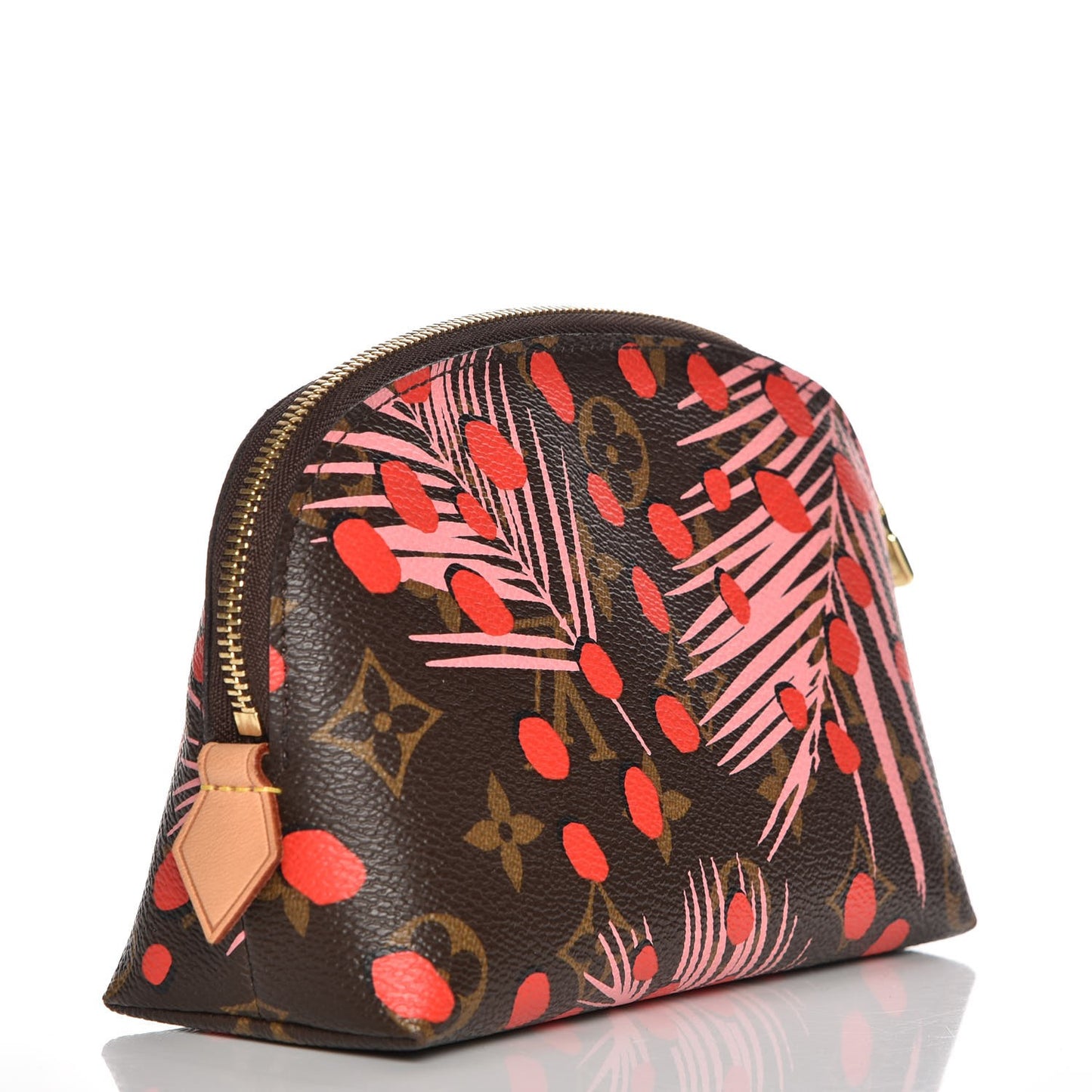Monogram Jungle Dots Cosmetic Pouch Sugar Pink Poppy