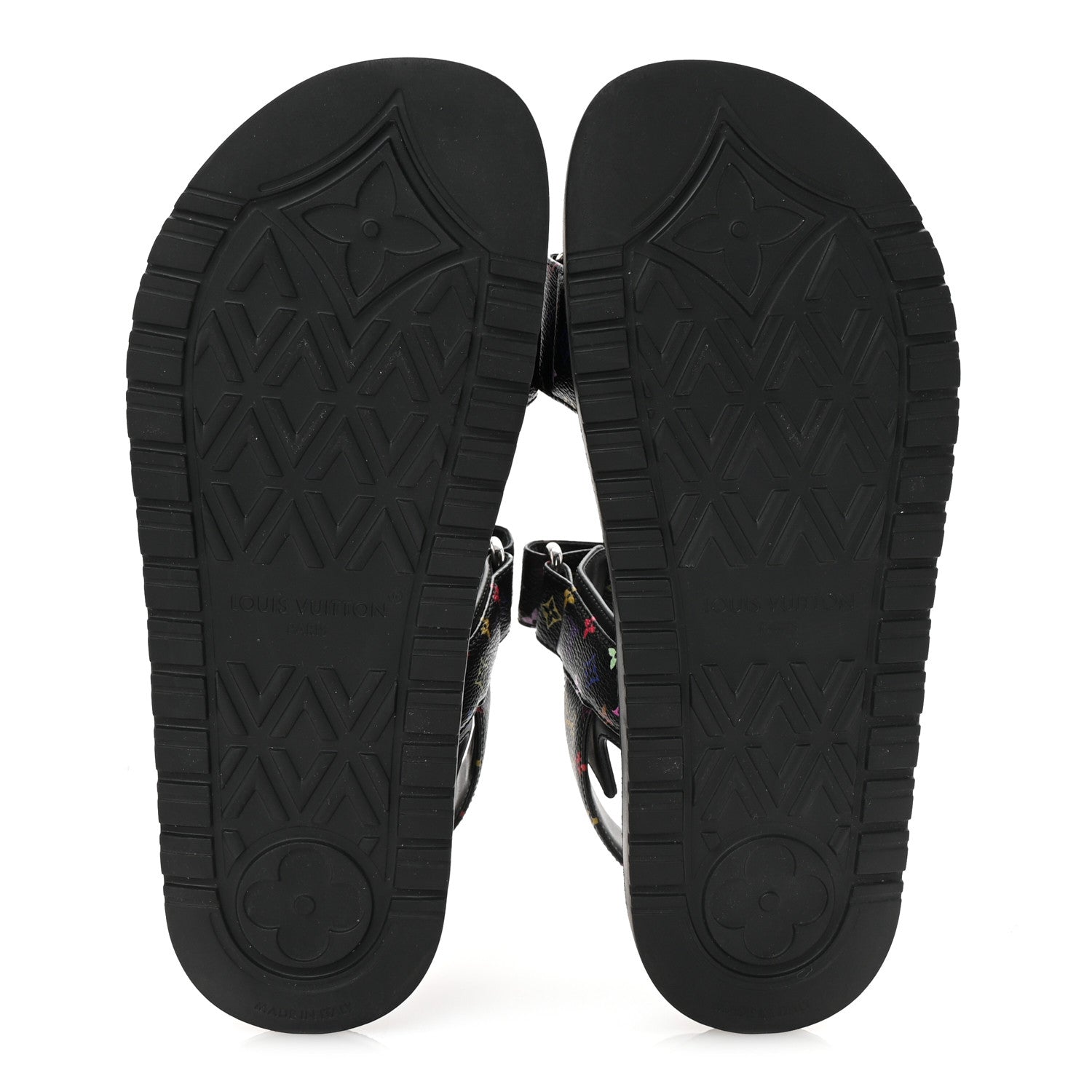 Louis Vuitton LV X TM Monogram Multicolor Sunset Flat Sandals 37.5 Black 6 of 10