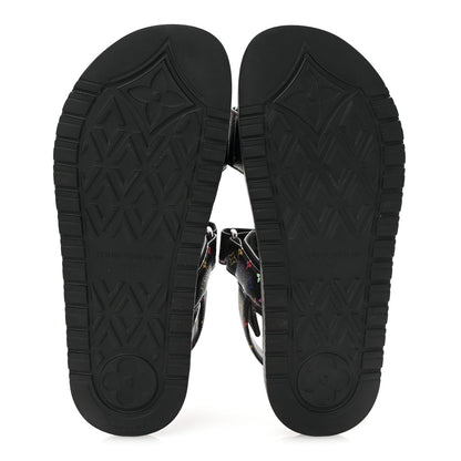 Louis Vuitton LV X TM Monogram Multicolor Sunset Flat Sandals 37.5 Black 6 of 10
