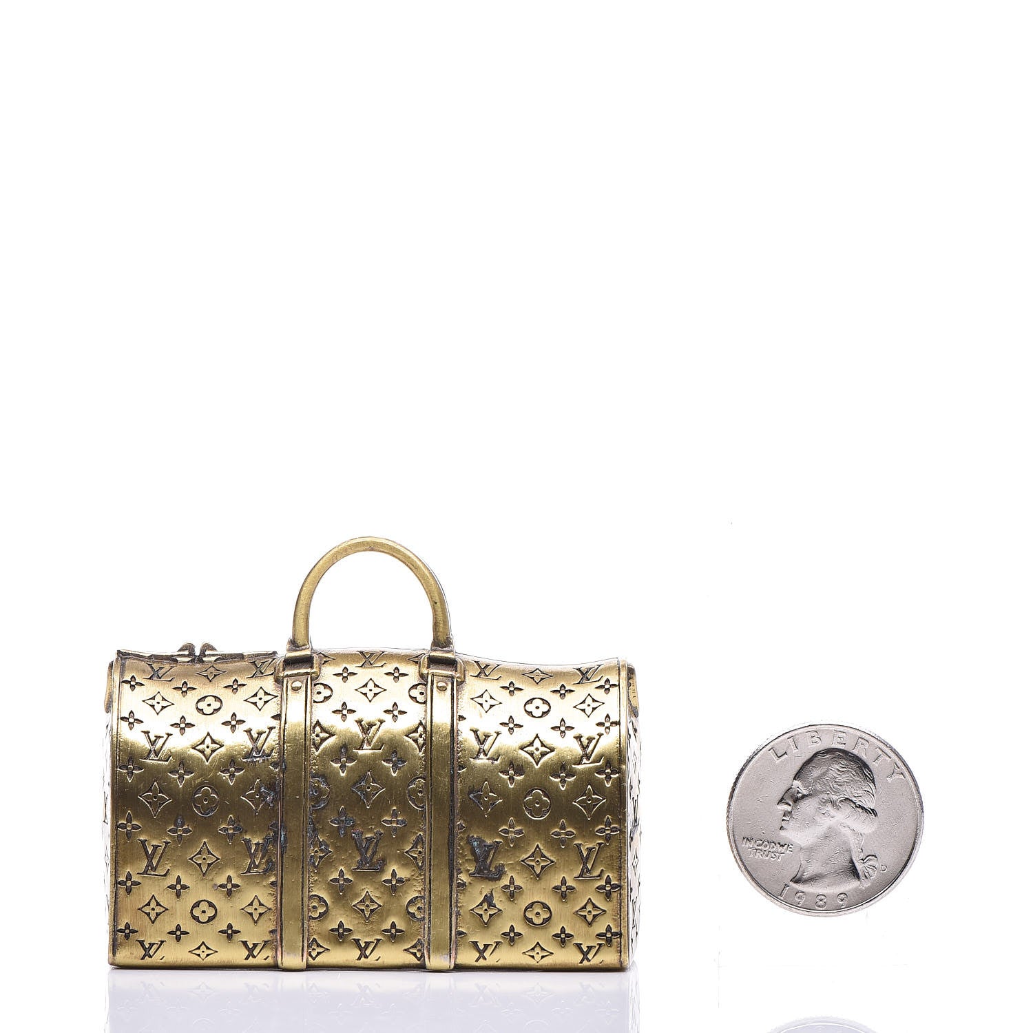 Louis Vuitton Antique Brass Keepall Paperweight 2 of 4