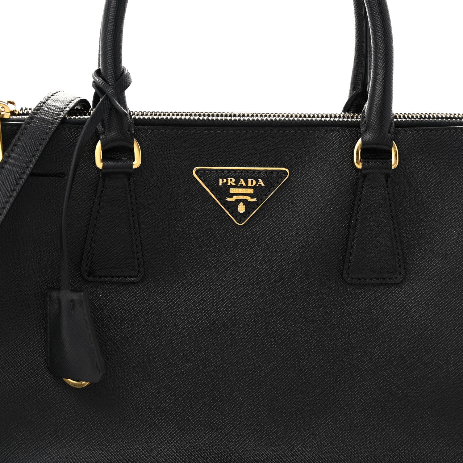 Prada Saffiano Medium Galleria Double Zip Tote Black 7 of 9