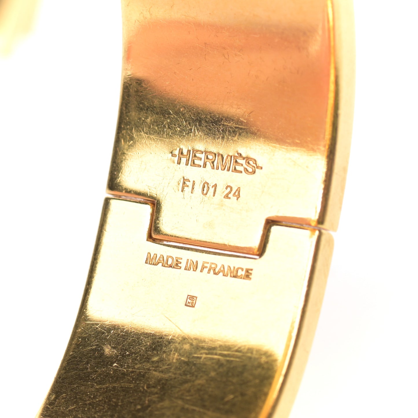 Enamel Wide Clic Clac H Bracelet PM Creme