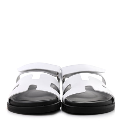 Hermes Calfskin Womens Chypre Sandals 38 White 2 of 9