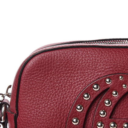 Gucci Pebbled Calfskin Studded Small Soho Disco Bag Soft Burgundy 10 of 10