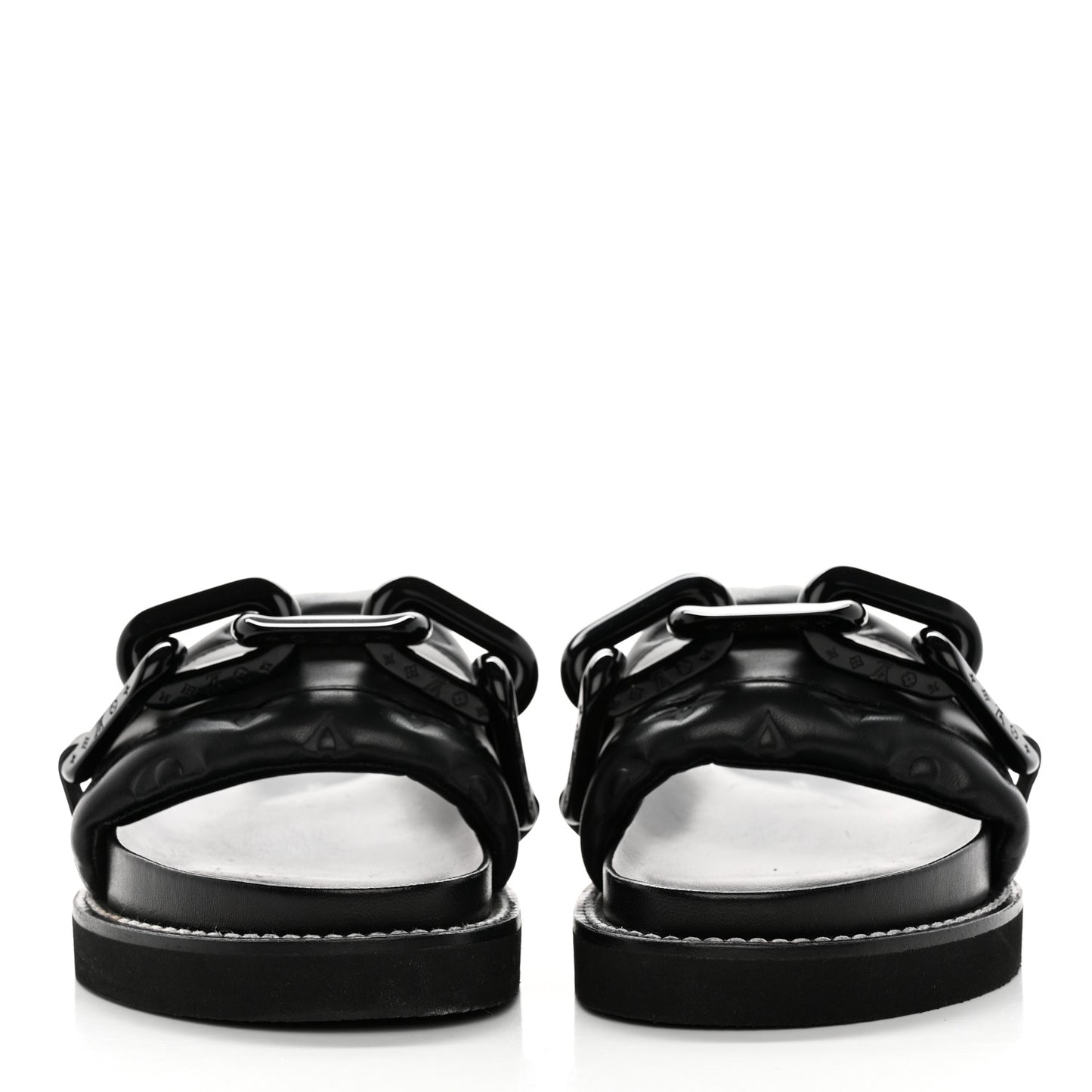 Calfskin Embossed Monogram Sunset Flat Comfort Mule 36 Black