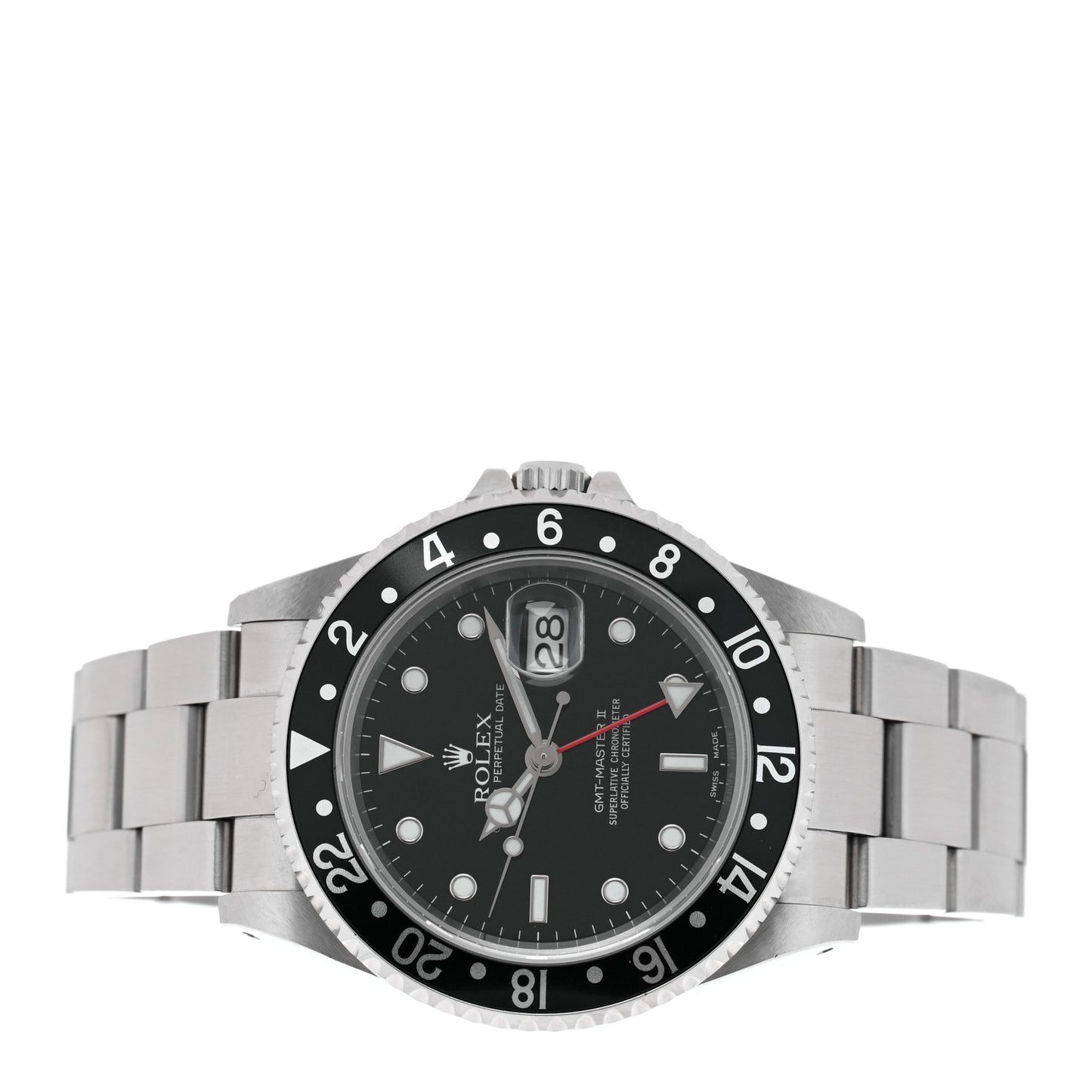 Stainless Steel 40mm Oyster Perpetual Date GMT Master II Watch Black 16710